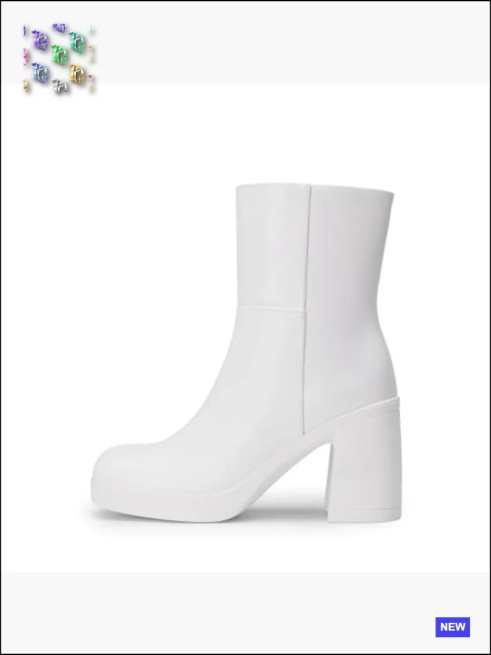 Chunky Platform Gogo Ankle Boots Square Toe Side Zipper Party Heels Y2K Fashion